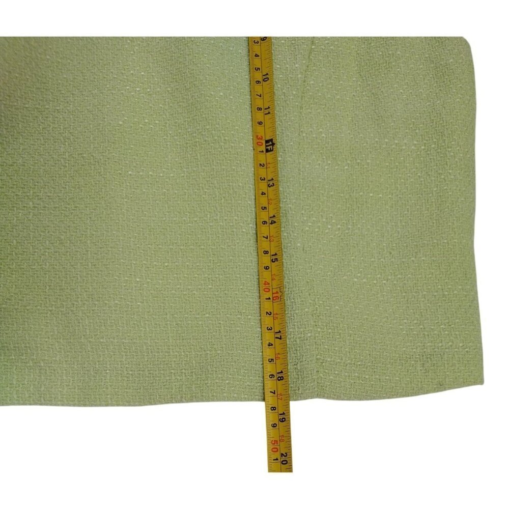 Taylor Womens Size 10 Lime Green Textured Crop Top With Back Zipper Closure, NWT - Picture 7 of 7
